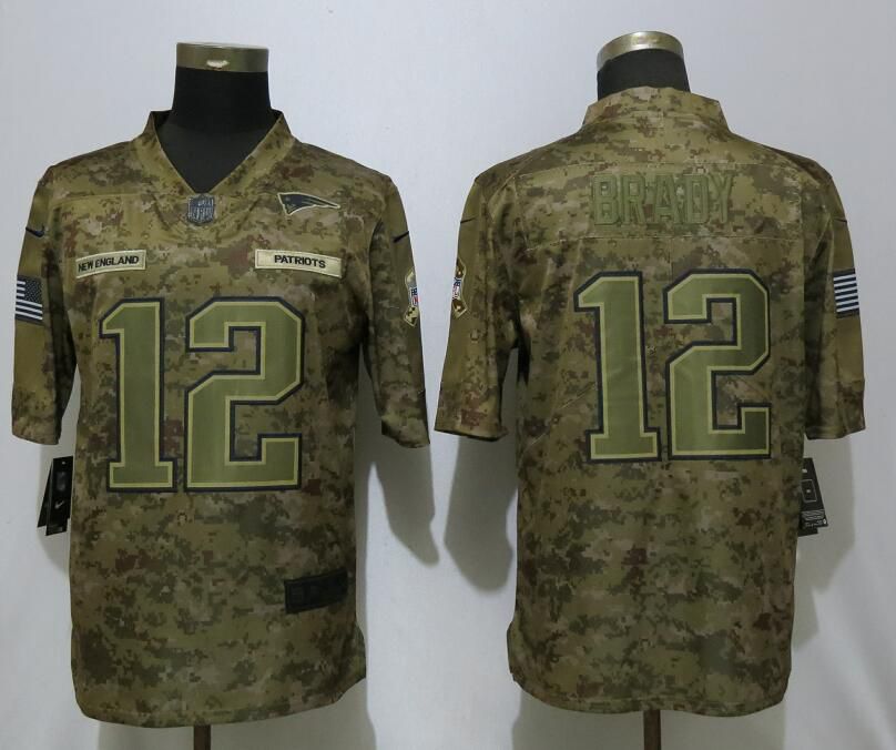 Men New England Patriots #12 Brady Nike Camo Salute to Service Limited NFL Jerseys->tampa bay buccaneers->NFL Jersey